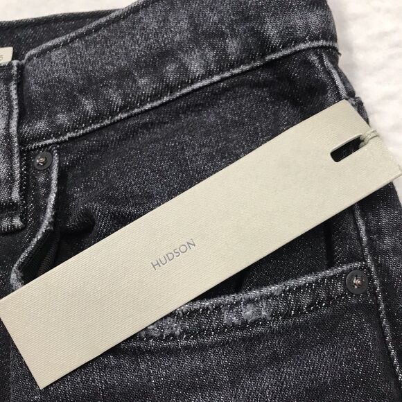 NWT HUDSON Jodie Flare Jean Women 25 (28x30) Faded Noir Black Wash Distressed - Picture 13 of 16